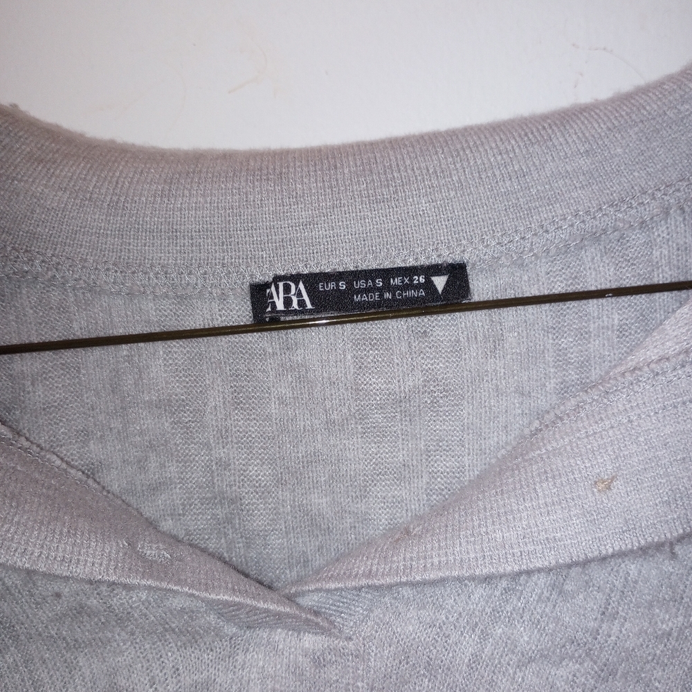 Women's gray Zara sweater top - Picture 4 of 5